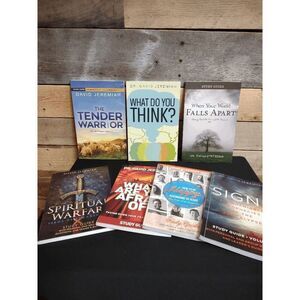 Lot of 7 David Jeremiah Study Guides - Signs, Spiritual Warfare, and More